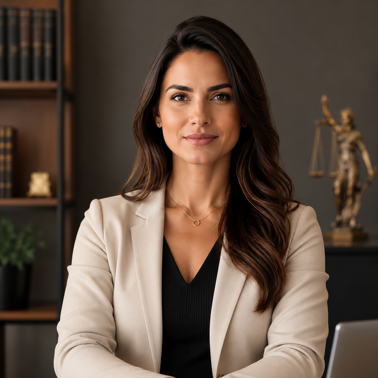 Dra. Maria Cecília em seu escritório
